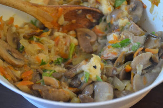 grey Вкусный грибной пирог