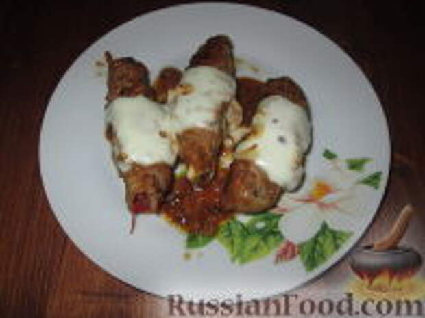 Фото к рецепту: Мясные рулетики с овощной начинкой