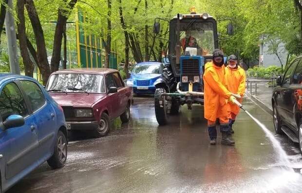 Дезинфекция 28 мая. Фото: ГБУ "Жилищник района Строгино"