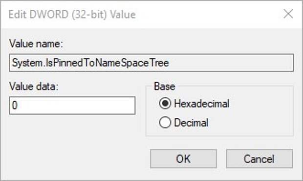 Hide Onedrive In File Explorer Windows Edit Dword