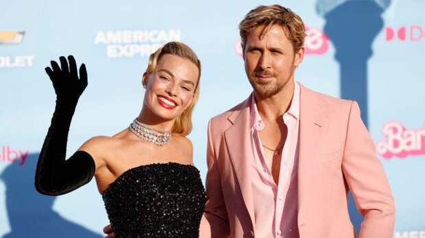 ryan gosling and margot robbie barbie premiere