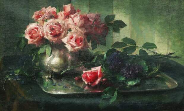 Художник Frans Mortelmans (1865 – 1936). То были розы моей любви, и славы, и весны