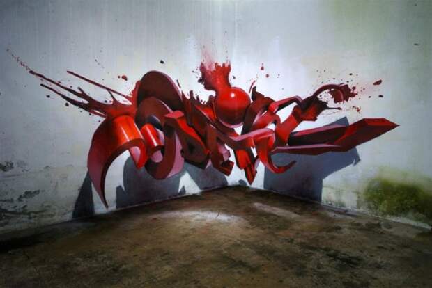 Анаморфотное искусство от Odeith (15 фото)