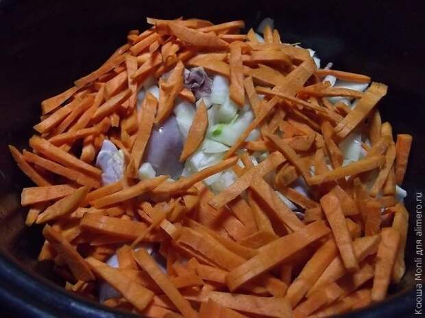курица с фруктами