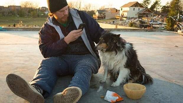 Мужчина отыскал своего "друга" после урагана дружба, люди, мир, фото