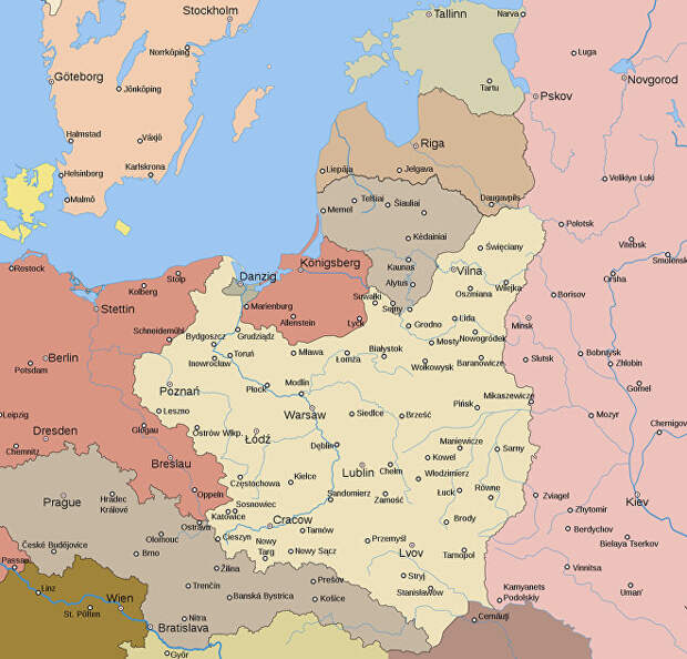 Территория Польши в Европе в 1938 году Территория Польши в Европе в 1938 году