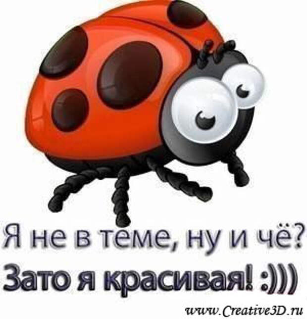 Улыбнись : я не в теме, ну и че? Зато я красивая!