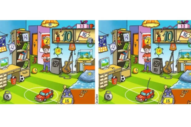 Проверьте внимательность: найдите все числа от 1 до 18 за 54 секунды