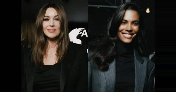 Экс-супруги Венсана Касселя Моника Беллуччи и Тина Кунаки встретились на гала-вечере в Париже