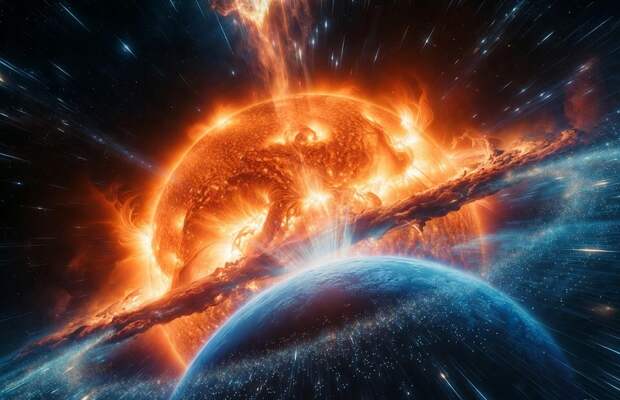 К Земле пришёл шквал быстрых протонов от Солнца