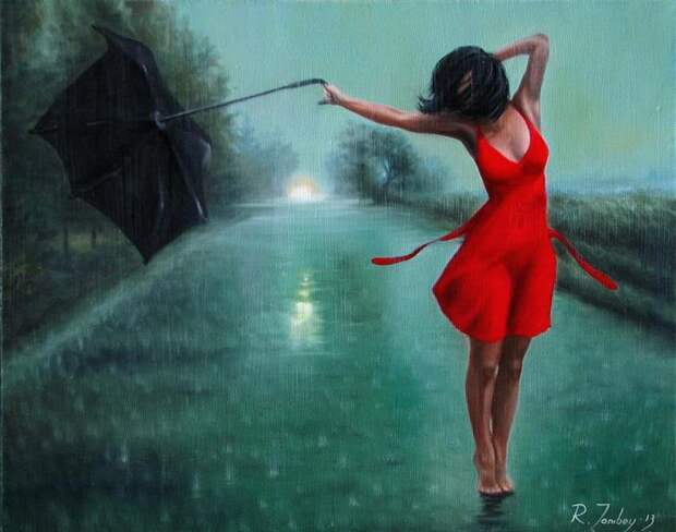 Танцующая под дождём. Автор: Рауф Джанибеков.