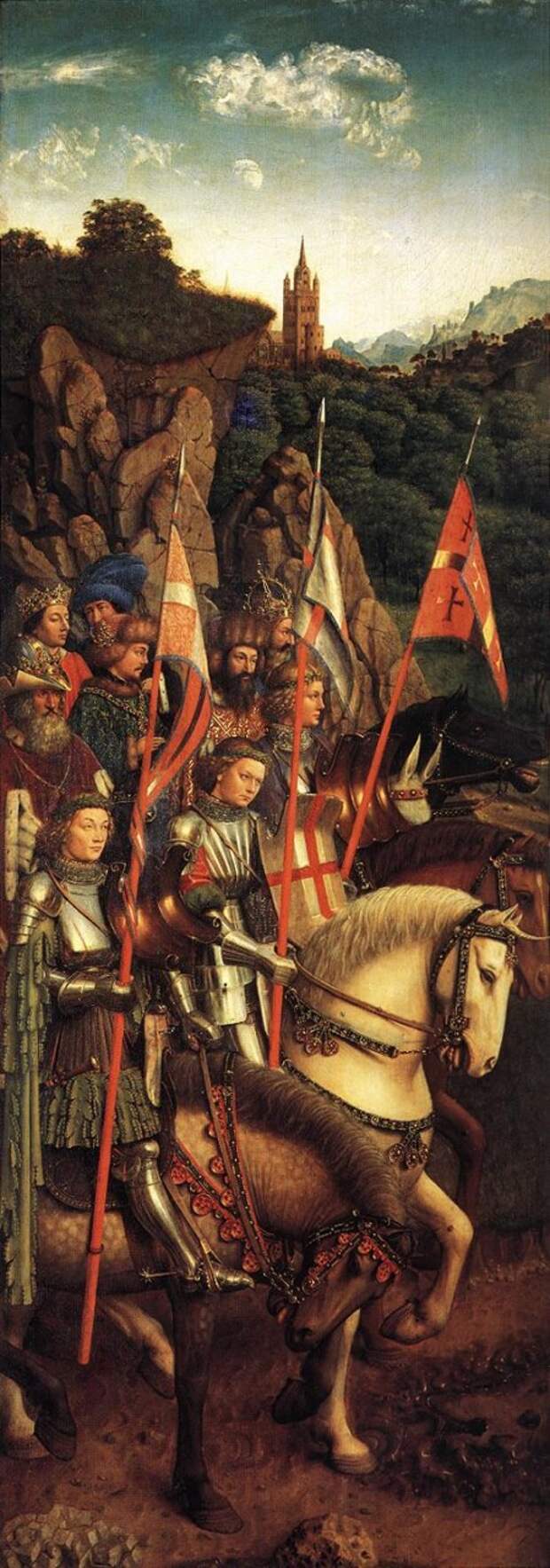 Ян ван Эйк - Eyck Jan van The Ghent Altarpiece The Soldiers of Christ