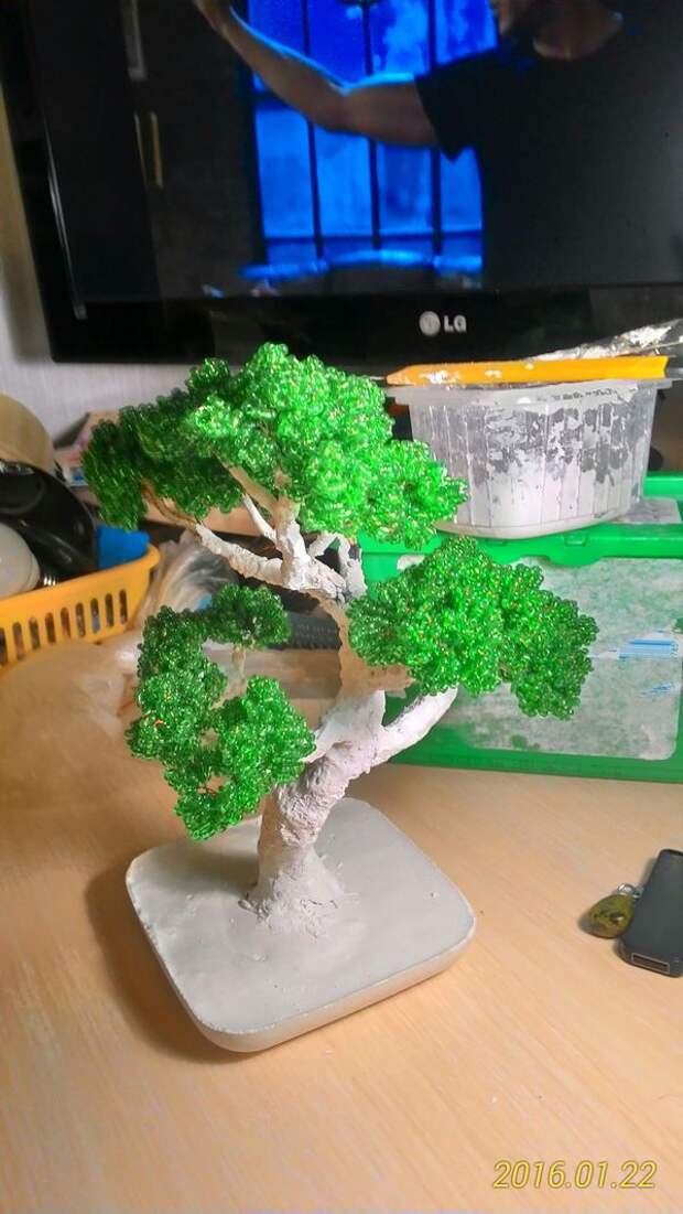 Бансай и мини дзен сад рукоделие с процессом, бансай, бисер, длиннопост