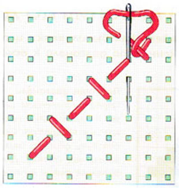 Вышивка крестиком по диагонали. Простая диагональ (фото 8)
