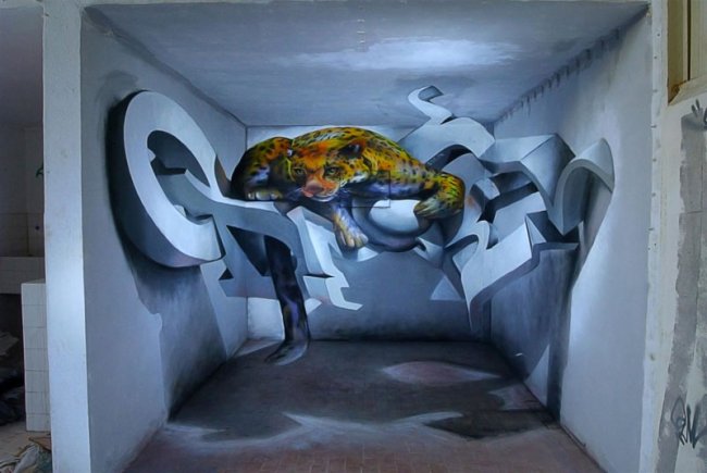 Анаморфотное искусство от Odeith (15 фото)