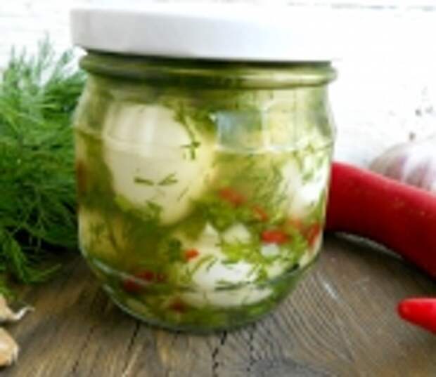 Яйца перепелиные маринованные