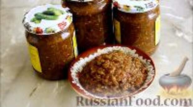 Фото к рецепту: Аджика из баклажанов (на зиму) Фото к рецепту: Аджика из баклажанов (на зиму)