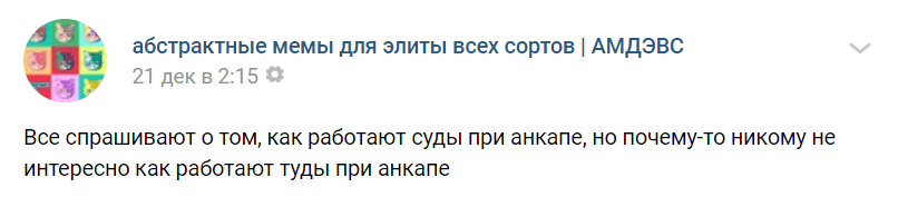 как будут работать суды при анкапе