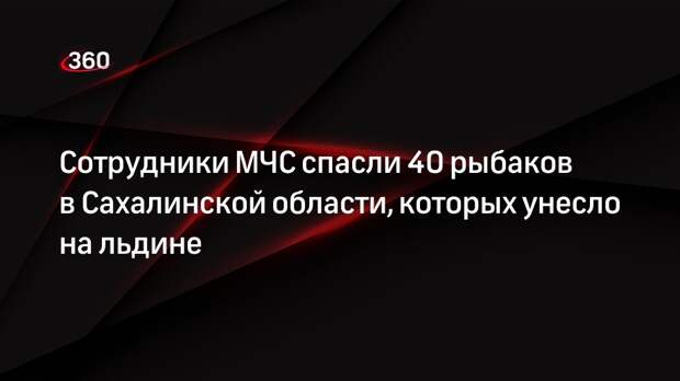 Сотрудники МЧС спасли 40 рыбаков в Сахалинской области, которых унесло на льдине