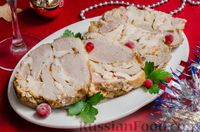 Фото к рецепту: Гармошка из свинины, с куриным филе (в фольге)