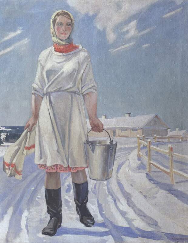 Доярка. 1959. Холст, масло. 163 х 132 см. Иркутский областной художественный музей.jpg