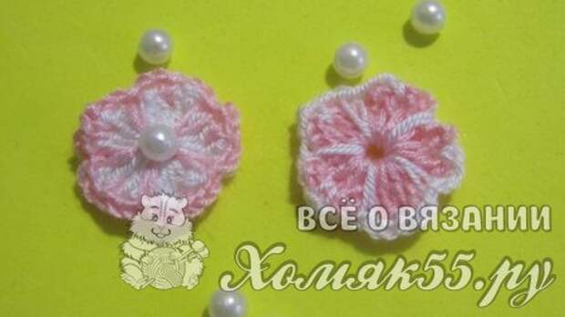 Вязаные цветы крючкоь Вязаные цветы крючкоь