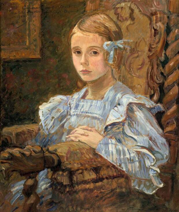 Portrait de la fille de l'artiste, dit l'Infante de George-Daniel de  Monfreid - Reproduction d'art haut de gamme