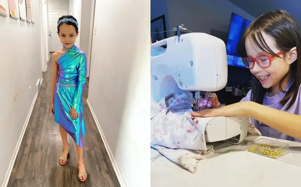 9-летняя девочка начала шить платья и восхитила знаменитого дизайнера