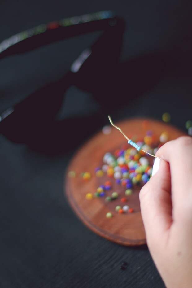 Очки с бисерным декором (Diy)