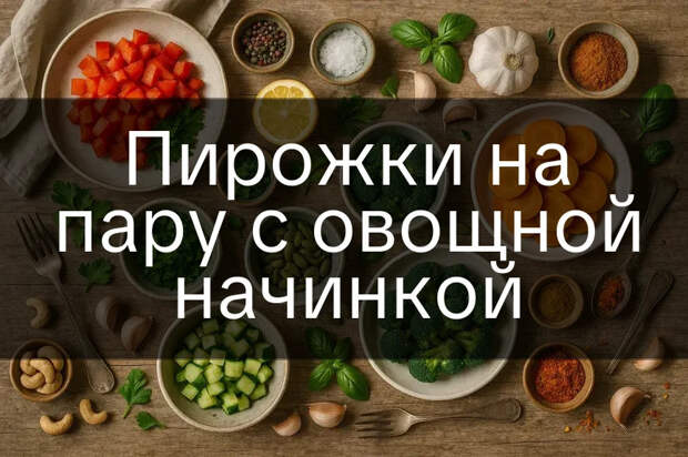 Пирожки на пару с овощной начинкой