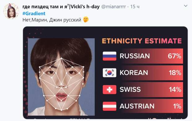Градиент кто ты по национальности