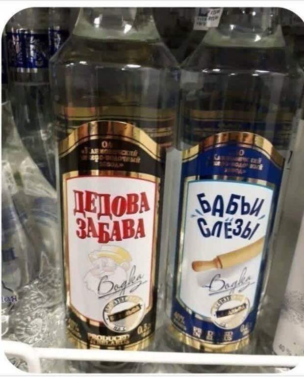 Оригинальные названия водочной продукции