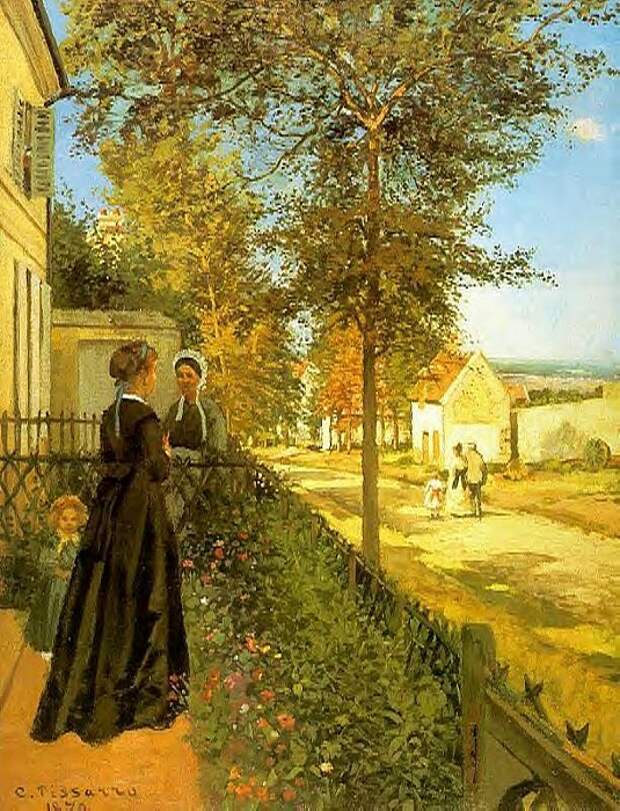 Louveciennes - the Road to Versailles. (1869). Писсарро, Камиль