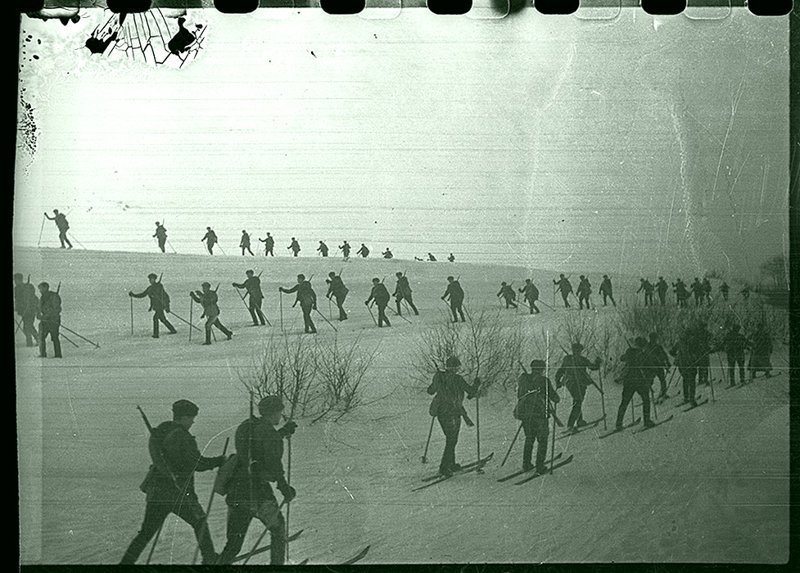 На лыжах. Московский военный округ, 1940. Великая Отечественная война, СССР, история