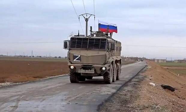 Войска РФ в Сирии нанесли на борта своей техники знаки Z