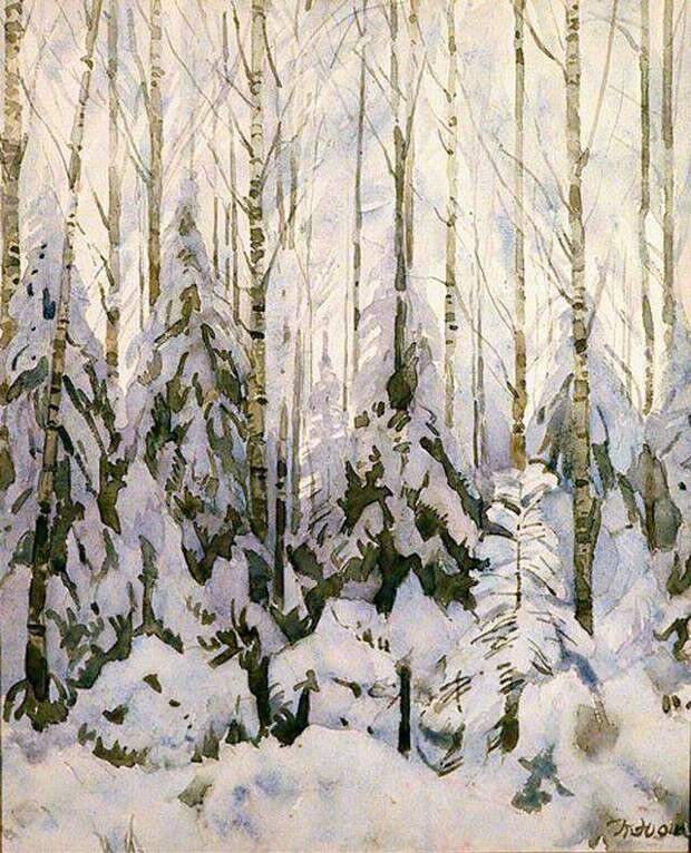 1935 Зима в лесу. - Юон Константин Федорович