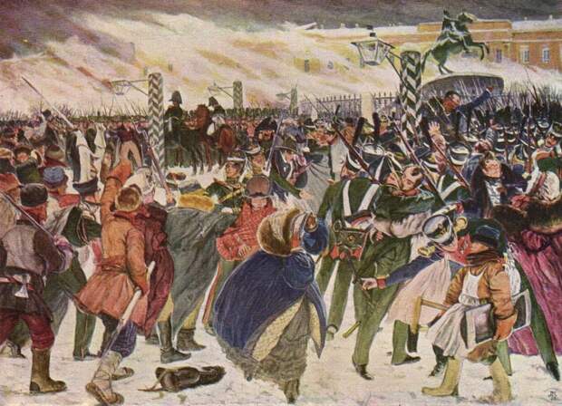 Д. Кардовский. Восстание на Сенатской площади в Петербурге 14 декабря 1825 года. Д. Кардовский. Восстание на Сенатской площади в Петербурге 14 декабря 1825 года.