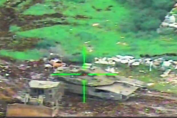 Ракета иранского ПТРК Almas сняла свой удар по израильскому танку Merkava