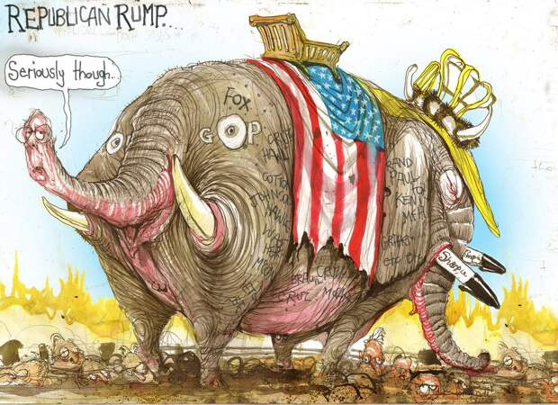 Провал импичмента Трампа в карикатурах