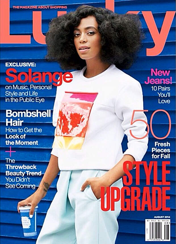 Solange Knowles on the cover of Lucky Magazine