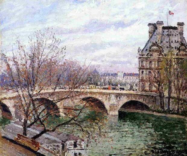 The Pont Royal and the Pavillion de Flore, 2 1903. Писсарро, Камиль