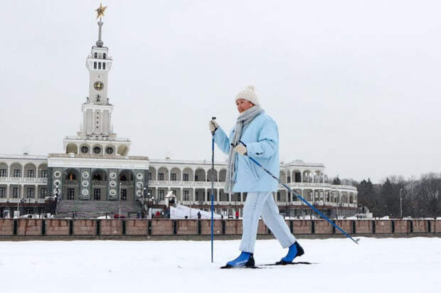 У Северного речного вокзала  открыли уникальную лыжную трассу