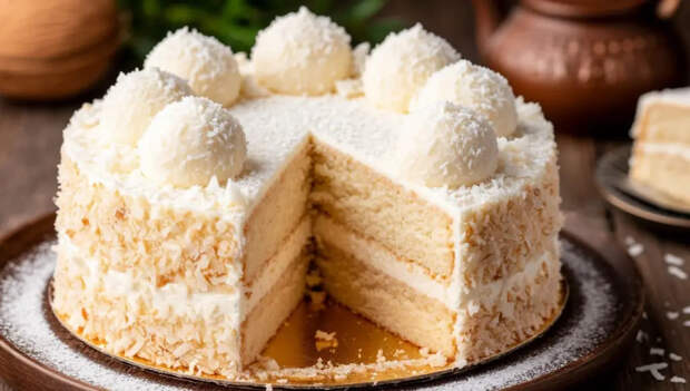 Гости решат, что заказали из ресторана: пеку торт «Рафаэлло» дома — тот самый вкус, но в три раза дешевле магазинного