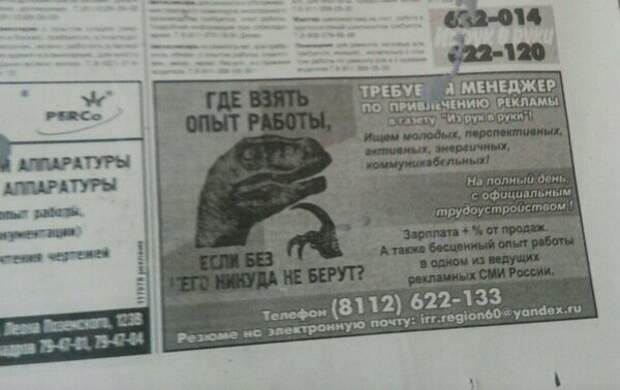 В поисках работы? В поисках работы? газета, маркетинг, новость, прикол, сми, юмор