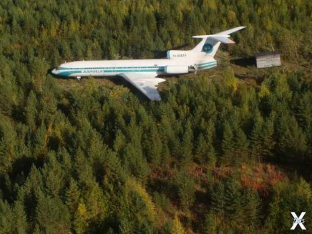 Самолёт ТУ-154, совершивший вынужденную посадку на аэродроме в Ижме