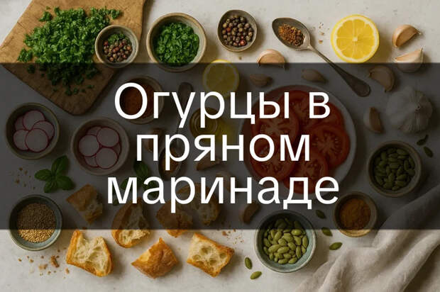 Огурцы в пряном маринаде