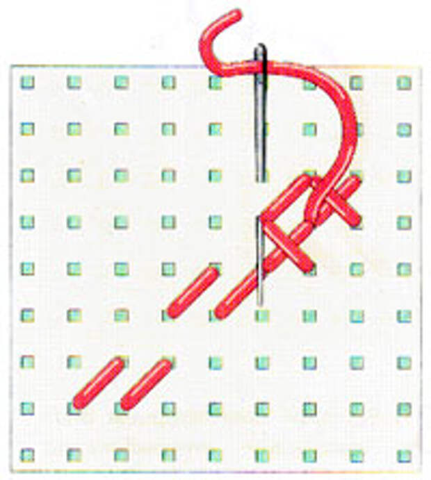 Вышивка крестиком по диагонали. Двойная диагональ слева направо (фото 10)