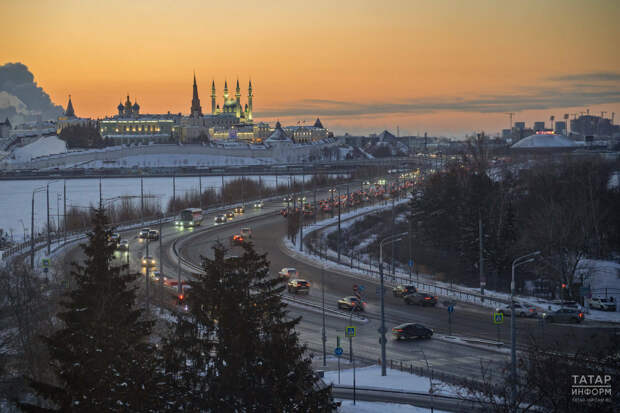 В Татарстане 24 января ожидается до −23°C днем, на дорогах – гололедица