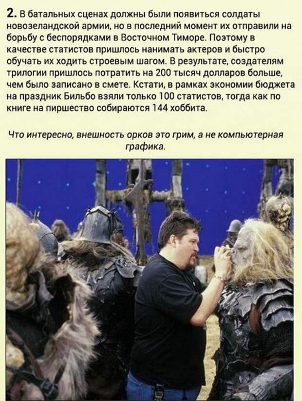 Интересные факты про трилогию Властелин колец. Часть 1. Интересные факты про трилогию Властелин колец. Часть 1.