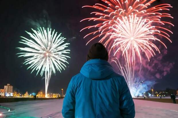 Подсветка на телебашне и салют на набережной: Новосибирск отмечает День защитника Отечества